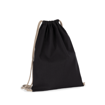 Recycled backpack with drawstring